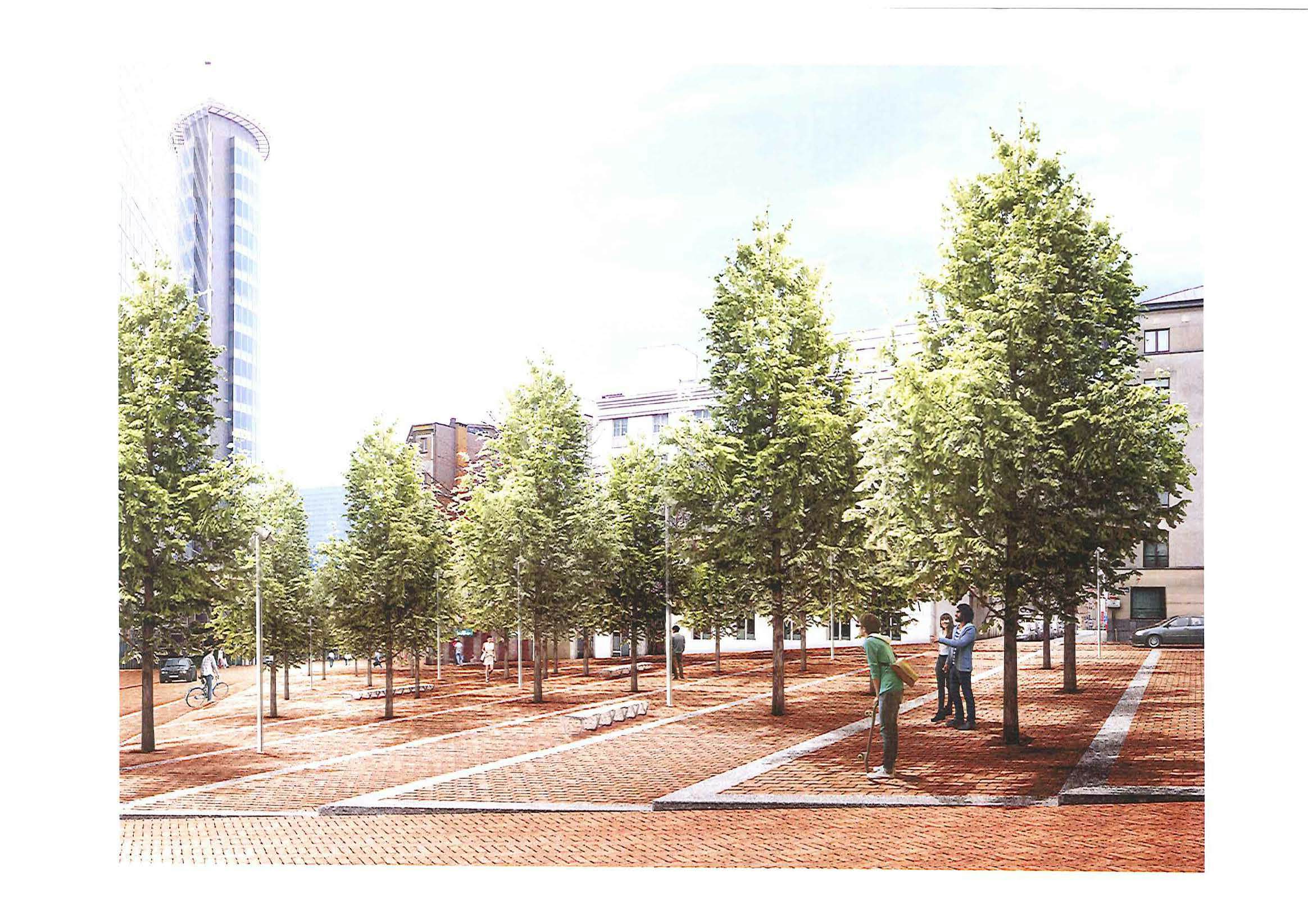 Vue en image de synthèse des aménagements prévu dans le quartier Saint-Lazare