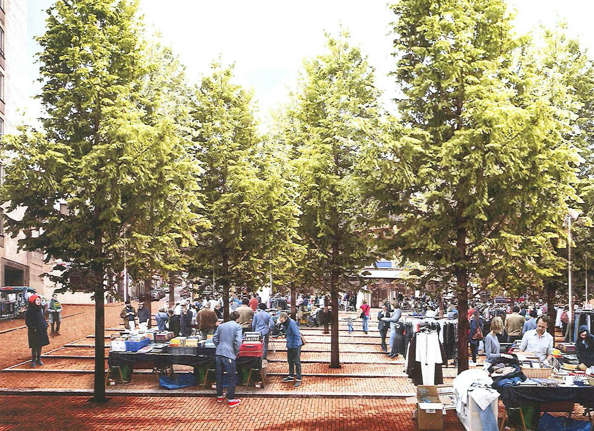 Vue en image de synthèse des aménagements prévu dans le quartier Saint-Lazare