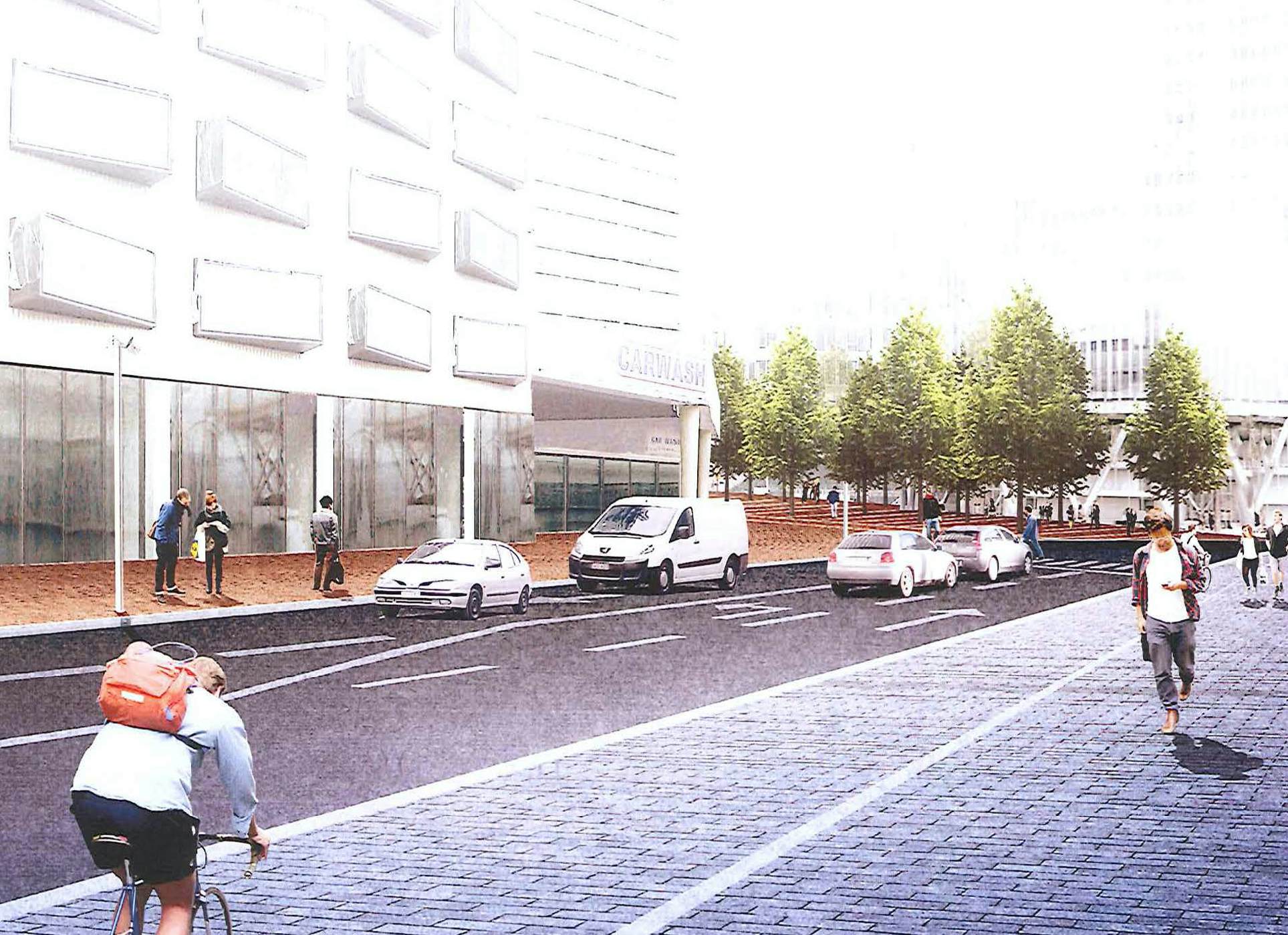 Vue en image de synthèse des aménagements prévu dans le quartier Saint-Lazare