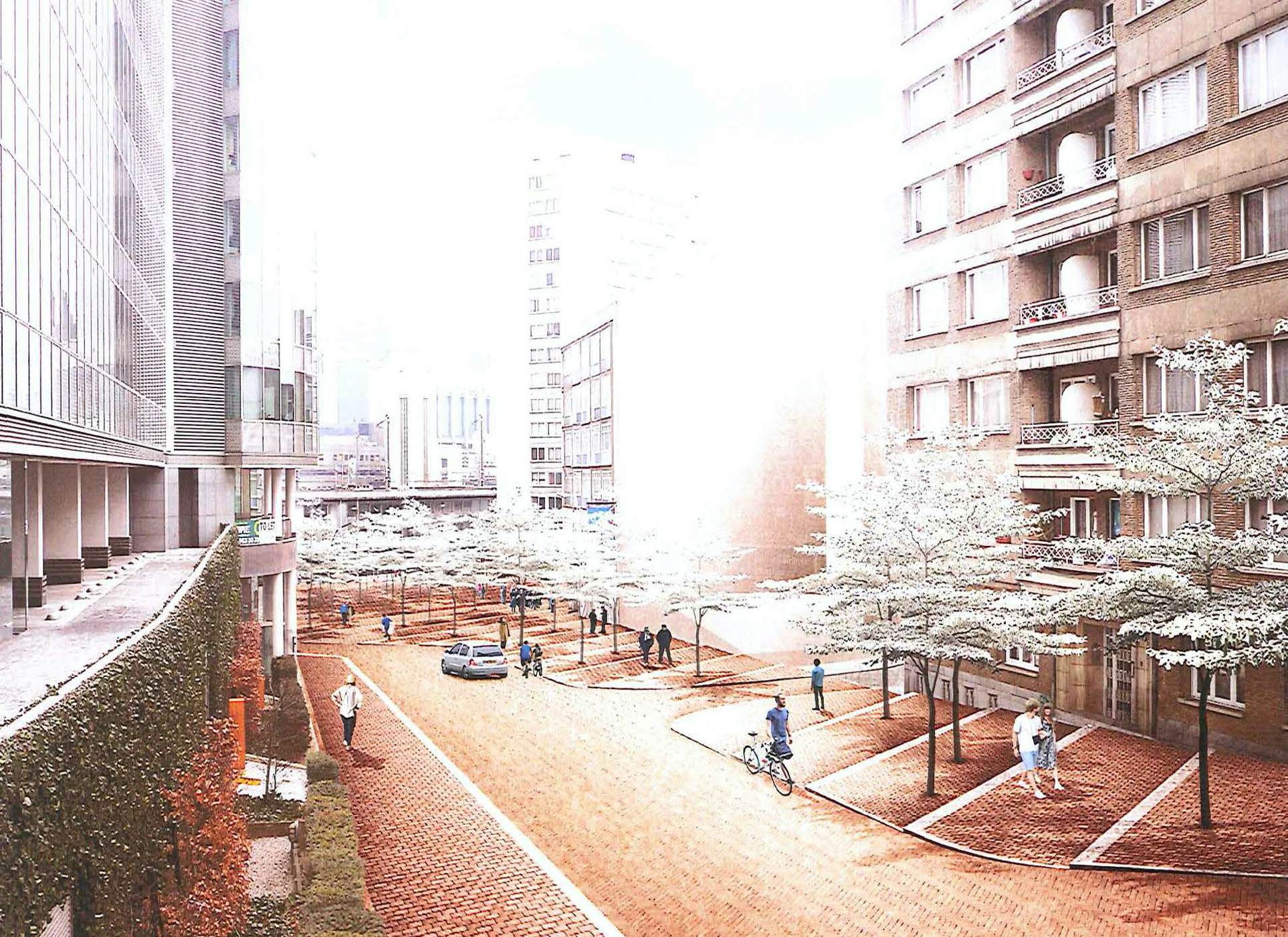 Vue en image de synthèse des aménagements prévu dans le quartier Saint-Lazare