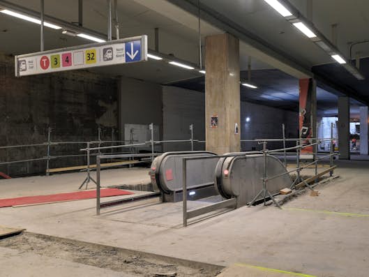 Het station Beurs-Grote Markt voor renovatie