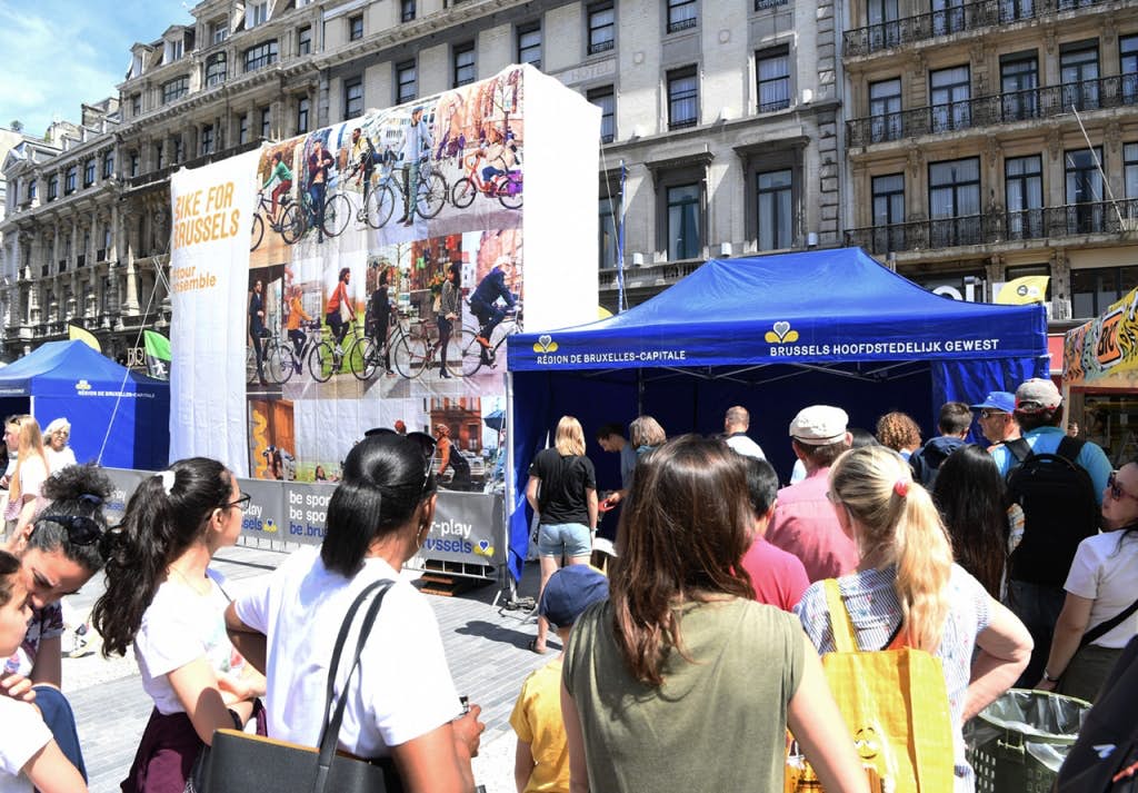 De fanzone op het Brouckèreplein