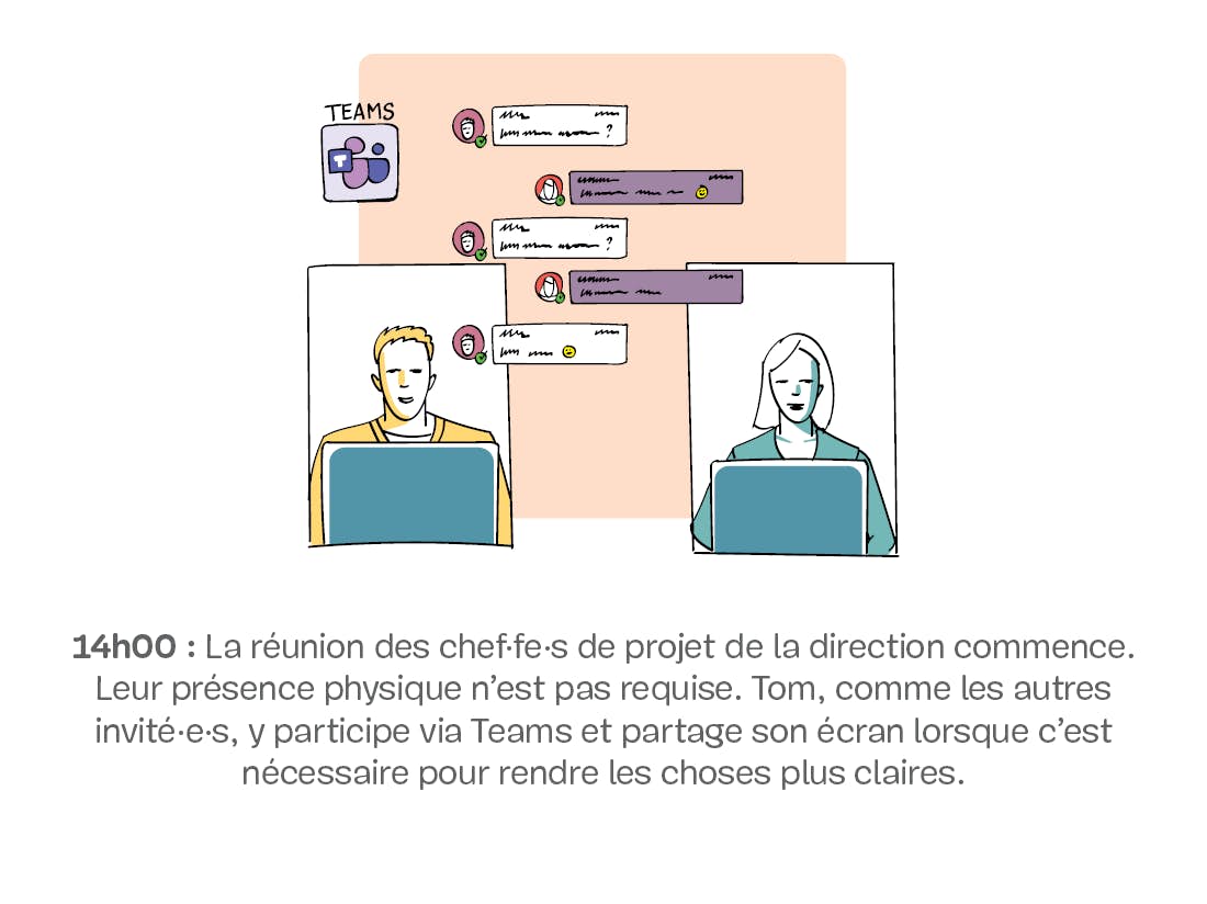Écran d'ordinateur affichant une visioconférence